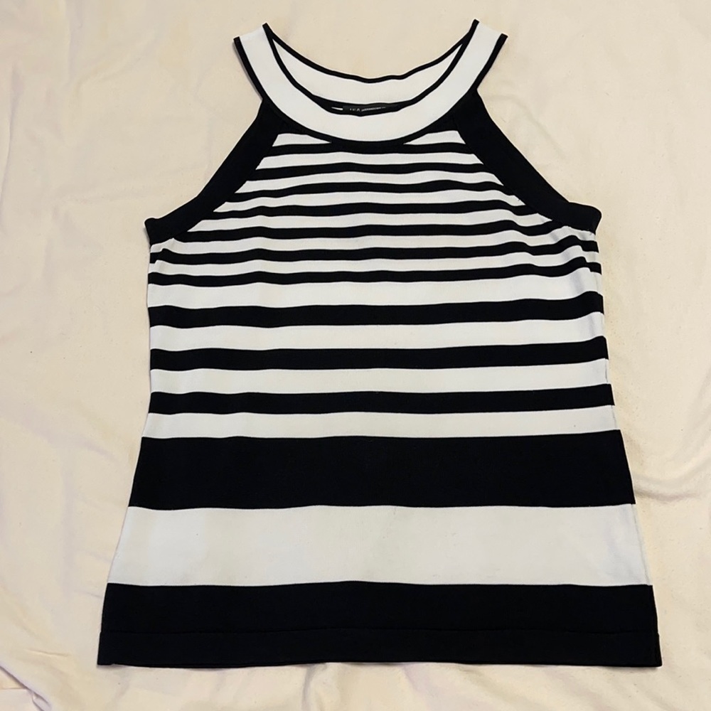 INC International Concepts black/white striped top*